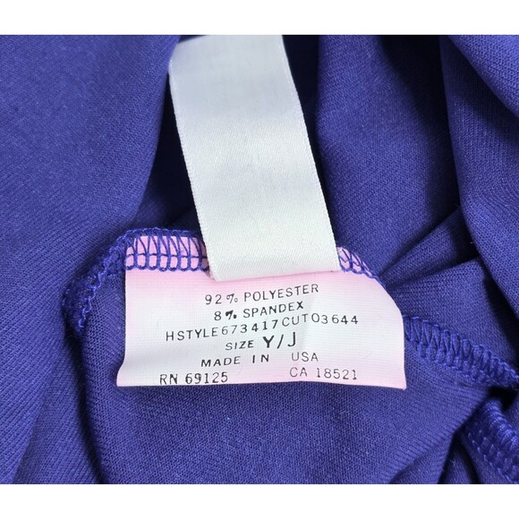 Gilda Marx XS Crushed Velvet High Neck Keyhole LS Skirt Leotard Dress Purple Y/J - Picture 13 of 16